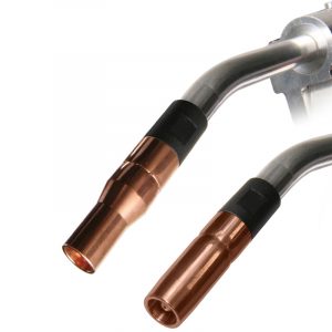 TOUGH ACCESS consumables shown installed on MIG welding guns