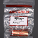 Front of old clear Bernard bag packaging with red lettering