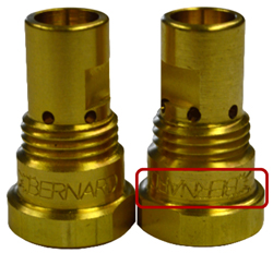 Group of two Centerfire diffusers, highlighting the roll mark