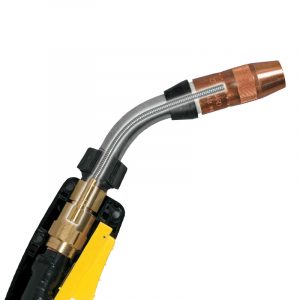 Cutaway of a jump liner installed inside a MIG gun