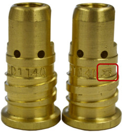 Group of two Quik Tip diffusers, highlighting the roll mark