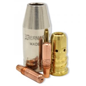 Quik Tip consumables family showing contact tips, nozzle and diffuser