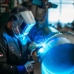 Image of welder with Bernard MIG gun
