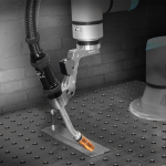 Tregaskiss BA1 Cobot Air-Cooled MIG Gun showing free drive switch for option B mounting arm